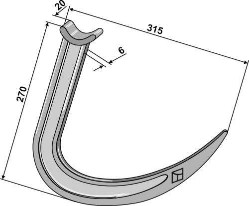Ballegripeklør 315 mm