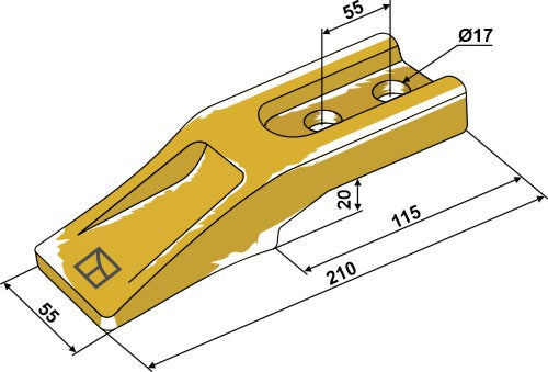 Standard teeth for front loader shavel