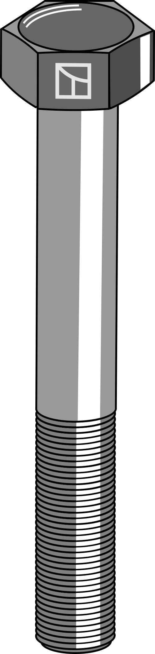 Sexkantskruv M20x2,5x100 utan mutter