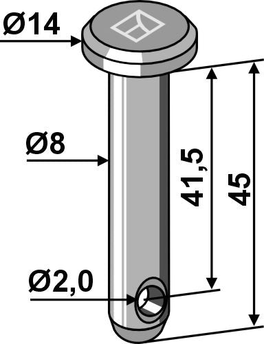 Cotter bolt Ø8x45