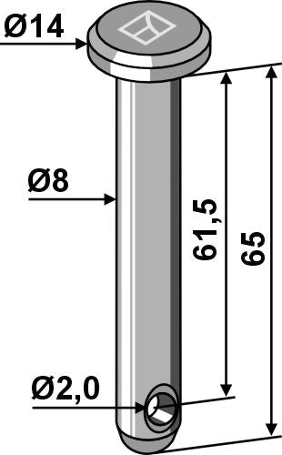 Cotter bolt Ø8x65