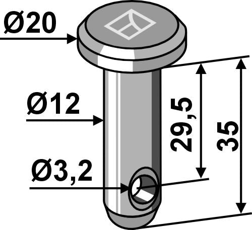 Cotter bolt  Ø12x35