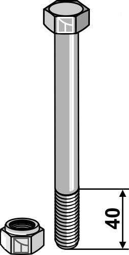 Pultti itselukittuvalla mutterilla