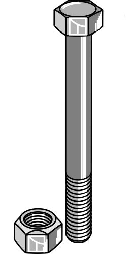 Bolt med selvlåsende mutter