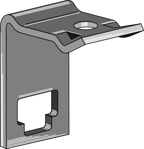 Klemme til dobbelt spiralfjedre 30x30