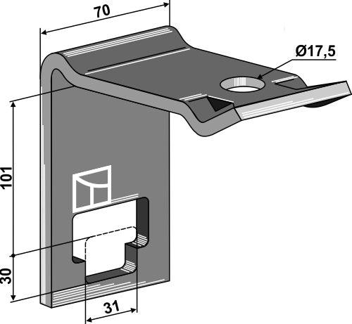 Klämma för dubbla spiralfjädrar 30x30