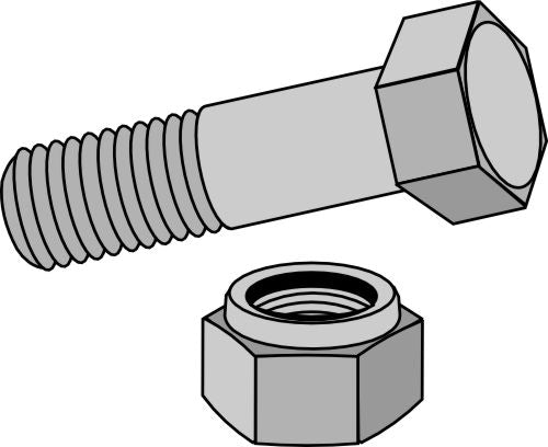 Sekskantbolt M12x1,25X45 med selvlåsende mutter