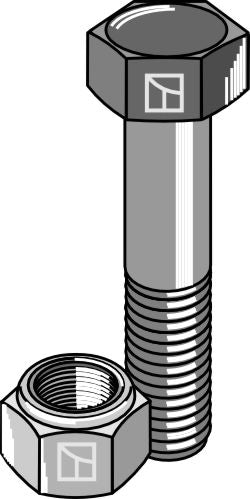Hexagon bolt M16x1,5x47 with self-locking nut
