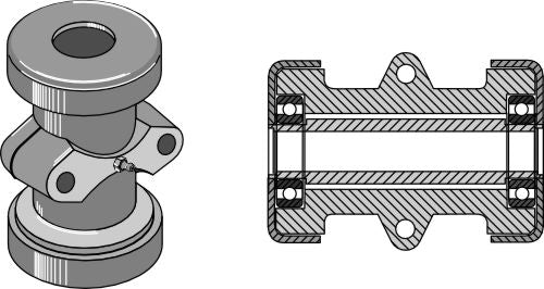 Leje komplet til 30x30 firkantet aksel