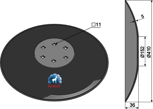 Vanlig skiva – Ø410x5