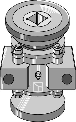 Lagerkompl. for 40x40 firkantet aksel