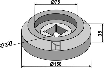 Flange udvendig Ø158
