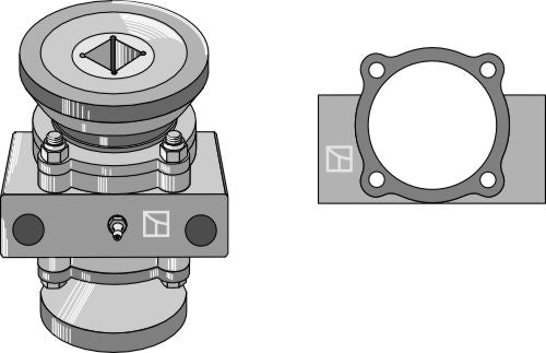 Bearing compl. for 40x40 square shaft
