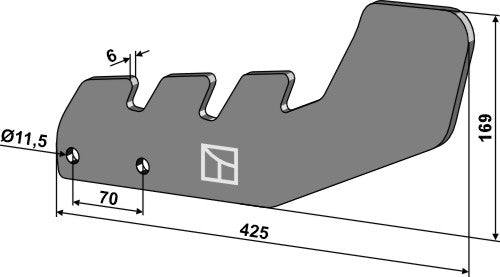 Levelling foot 425mm