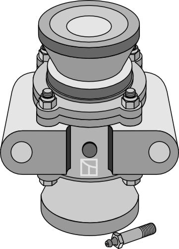 Lagerkompl. for 30x30 firkantet aksel