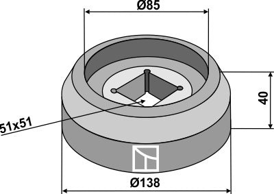 Flens innvendig Ø138