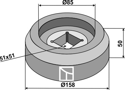 Flange udvendig Ø158