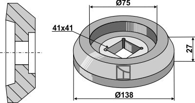 Flens innvendig Ø138