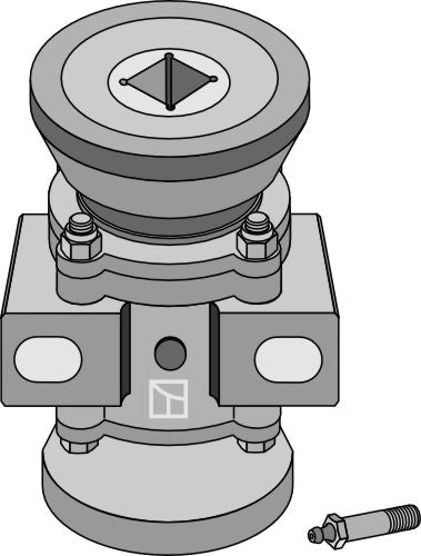 Lagerkompl. for 40x40 firkantet aksel