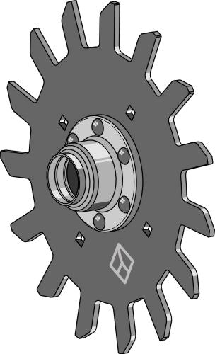 Restskive komplet med nav - venstre