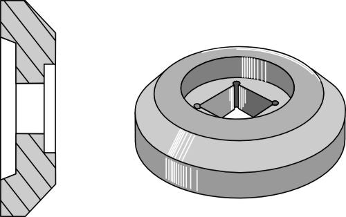 Innvendig og ytre flens Ø138