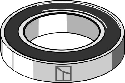 Kulelager med dyp spor 6210 RS