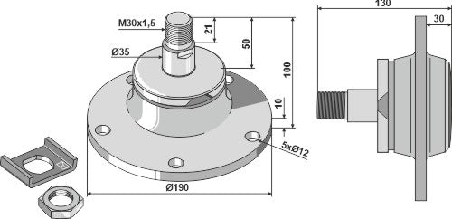 Bearing - right thread