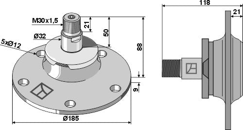 Bearing - left thread