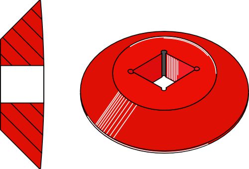 Endeskive - innover for 40x40 firkantet skaft