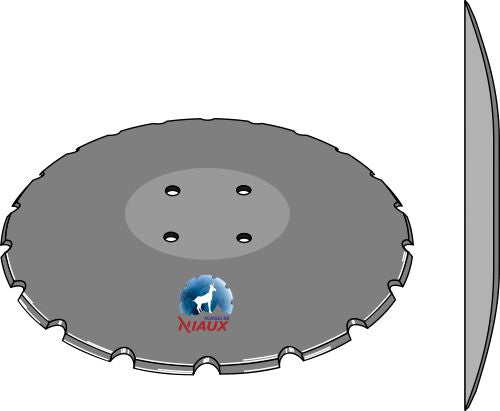 Concave disc Ø510x5 - notched