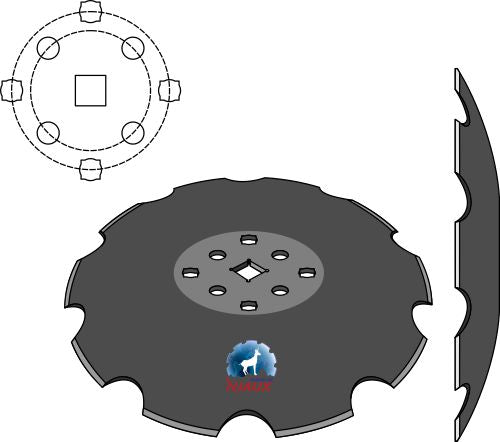 Notched disc - Ø460x4