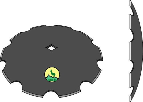 Skive med hak Ø510x4,5