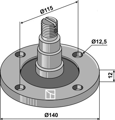 Lejeflange med aksel