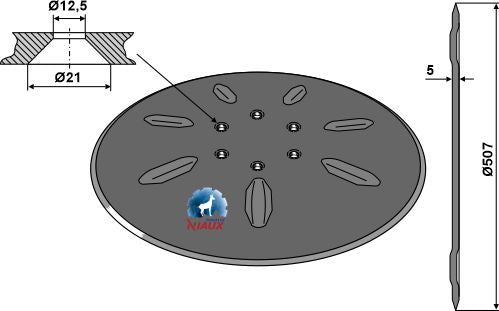 Skjæreblad for plog Ø507x5