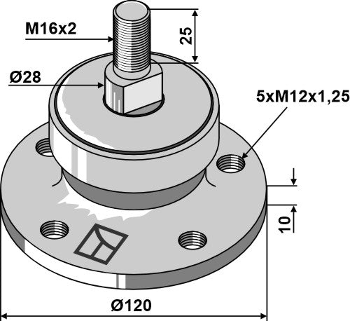 Bearing with thread M16