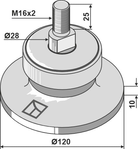 Lager med gänga M16
