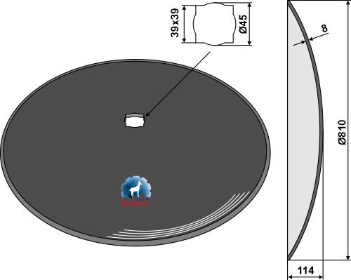 Vanlig skiva Ø810x8