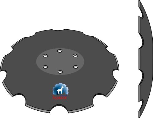 Concave disc Ø510x5 - notched