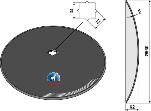 Vanlig skiva Ø560x5