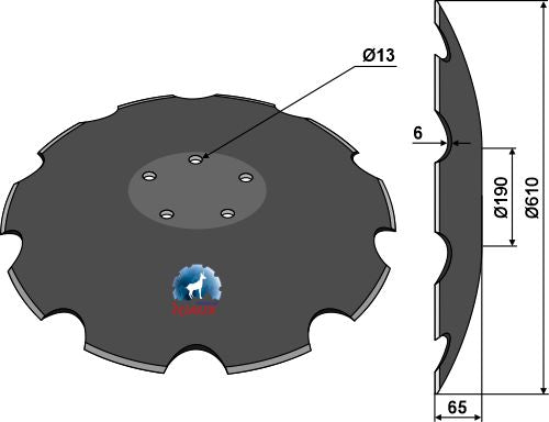 Hammaslevy - Ø610x6