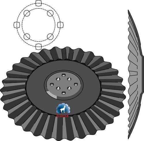 Aaltoileva levy Ø610x5