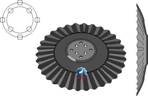 Bølget skive Ø508x5