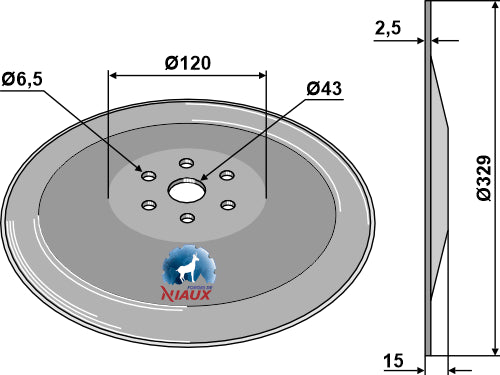 Kylvökiekko Ø329x2,5