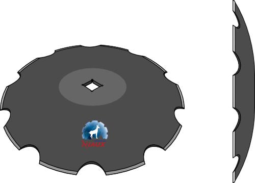 Skive med hak Ø460x3,2