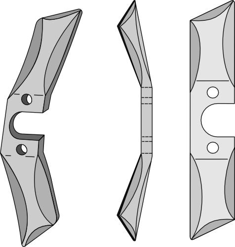Roll harrow blade - left