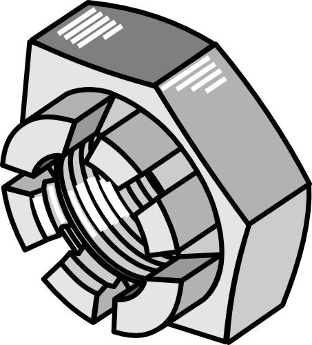 Sekskantet kronemutter - M27x1,5