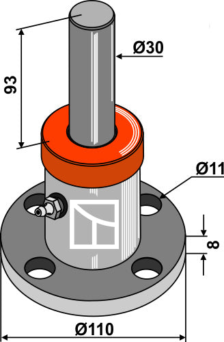 Disc-hub with shaft Ø30