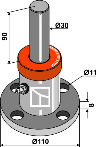 Disc-hub with shaft Ø30