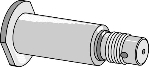 Shaft with thread M30x3,5 - right