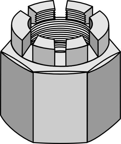 Kuusiokantamutteri M 39 x 4, 40 x 40 neliömäiselle akselille